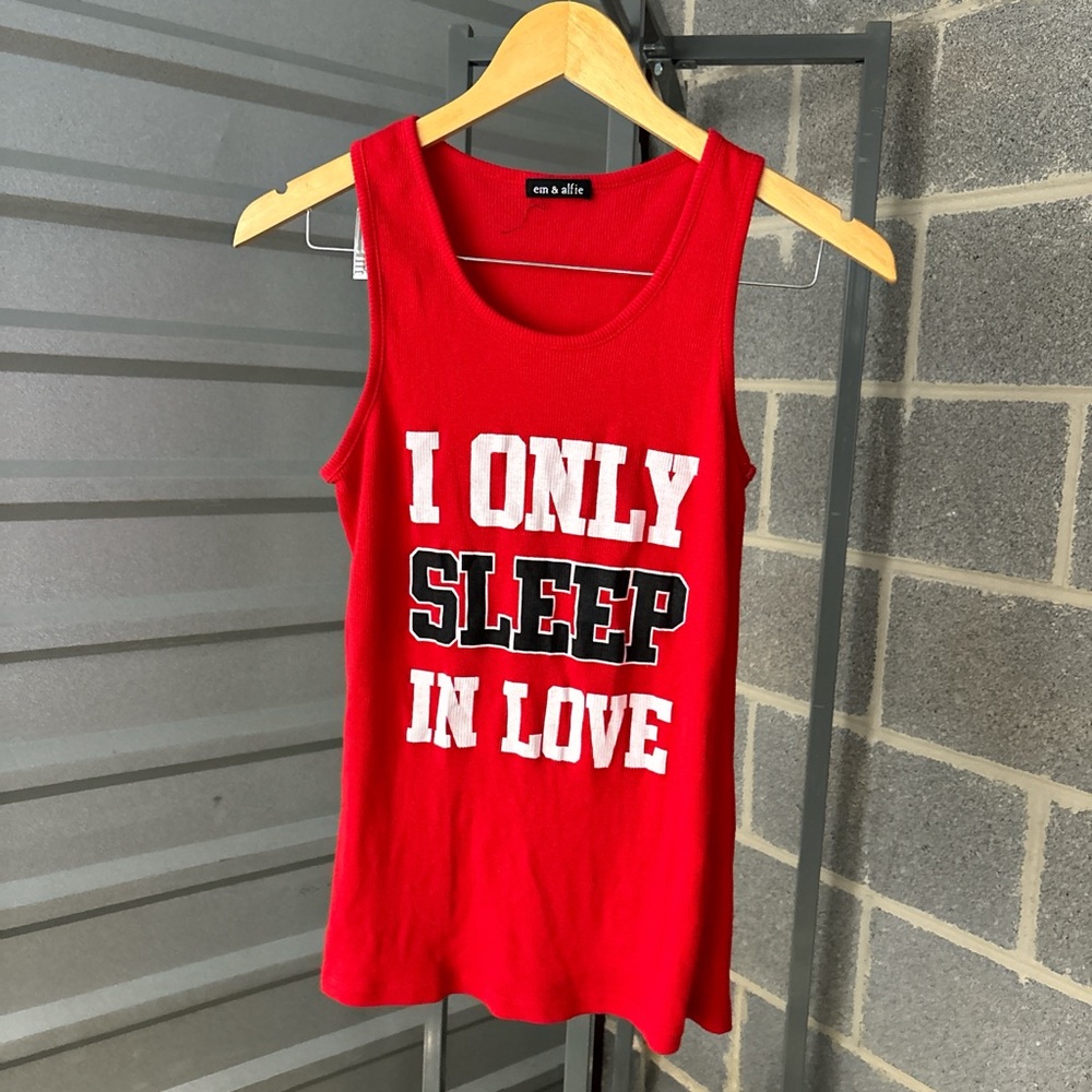 ‘I only sleep in love’ tank